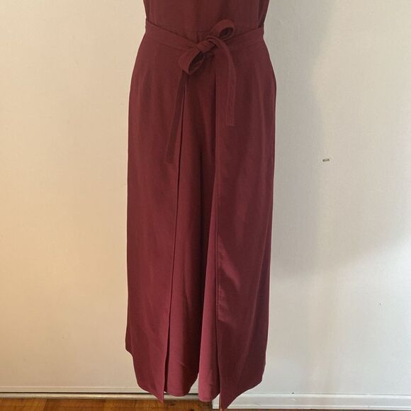 JOIE Mairead Maroon Wide-Leg Jumpsuit Size 2 - Picture 6 of 16